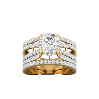 1.5 Carat Diamond Ring With Geometric Design
