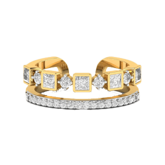 1.5 Carat Diamond Ring With Geometric Design